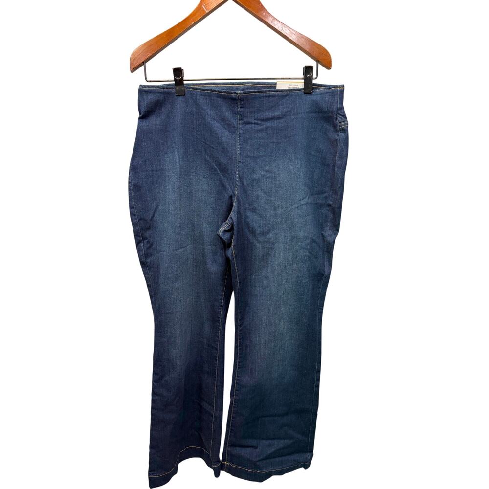 INC Women’s Jeans High rise flare size 16 Dark Denim NEW # bag 90 - Picture 2 of 8